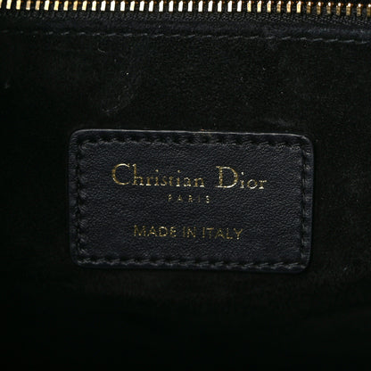 Christian Dior Calfskin Macro Cannage Medium Book Tote Black 6 of 10