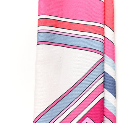 Hermes Silk Washington's Carriage Detail Twilly White Rose Vif Gris 4 of 7