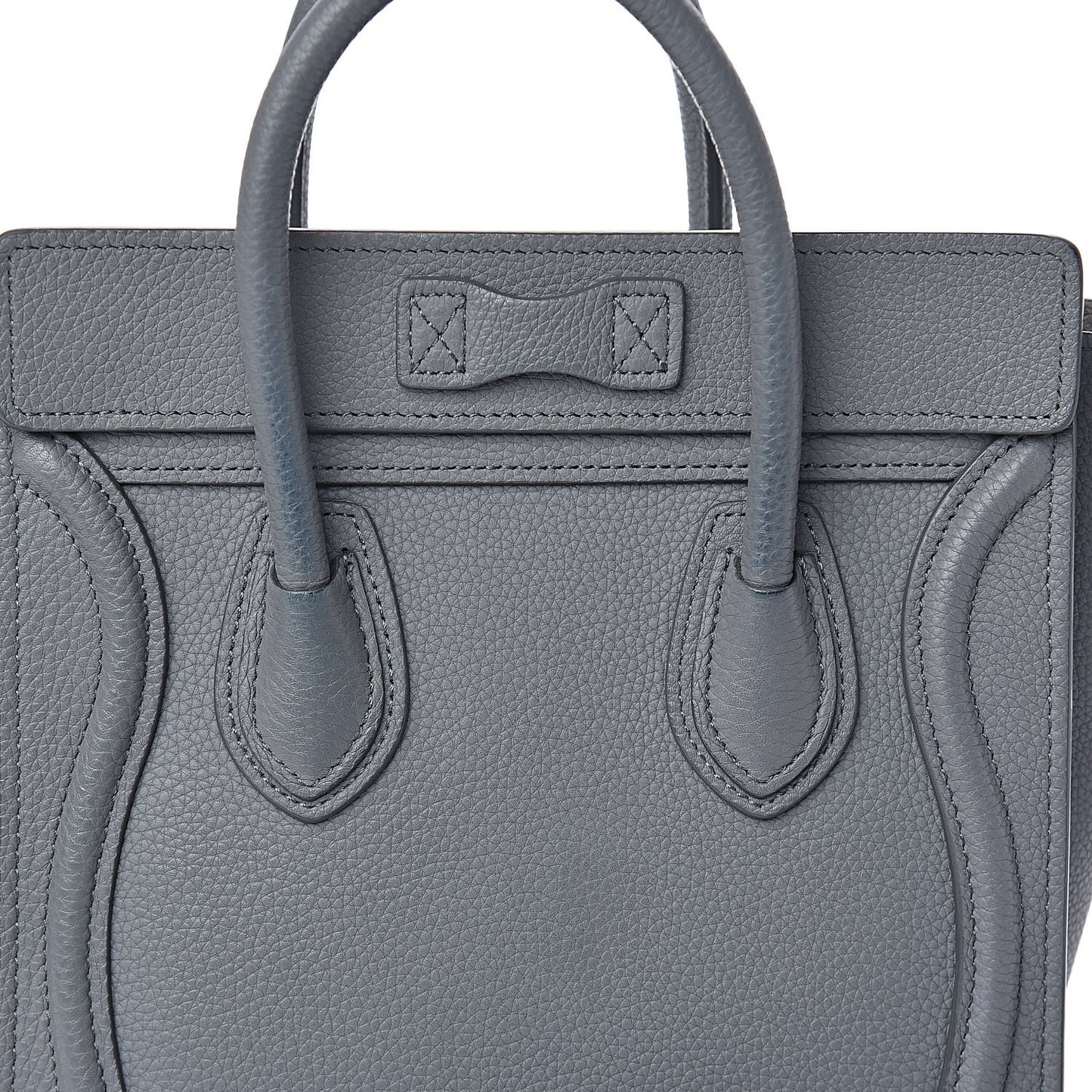 Baby Drummed Calfskin Nano Luggage Kohl