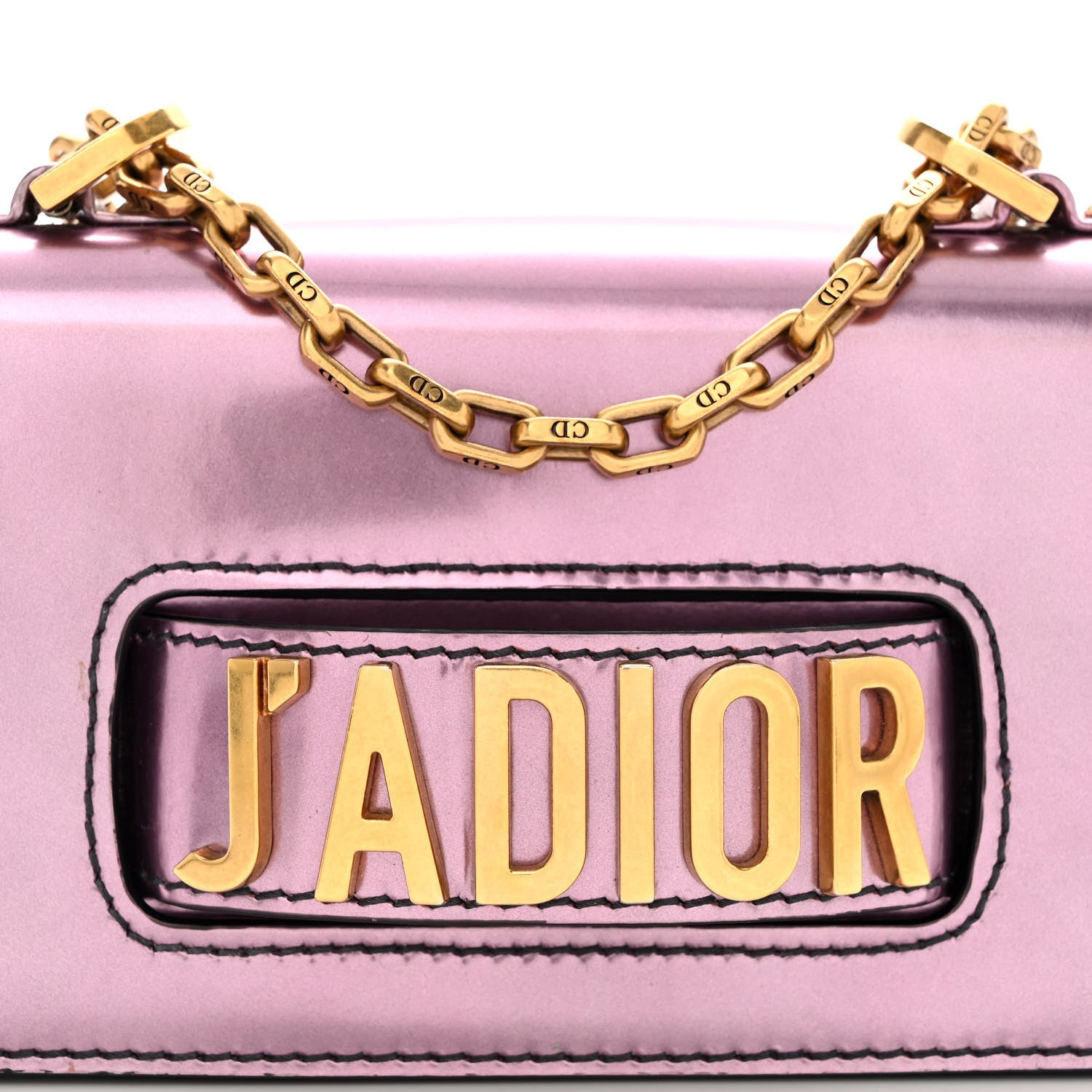 Christian Dior Metallic Calfskin J'Adior Mini Chain Flap Bag Pink 7 of 10