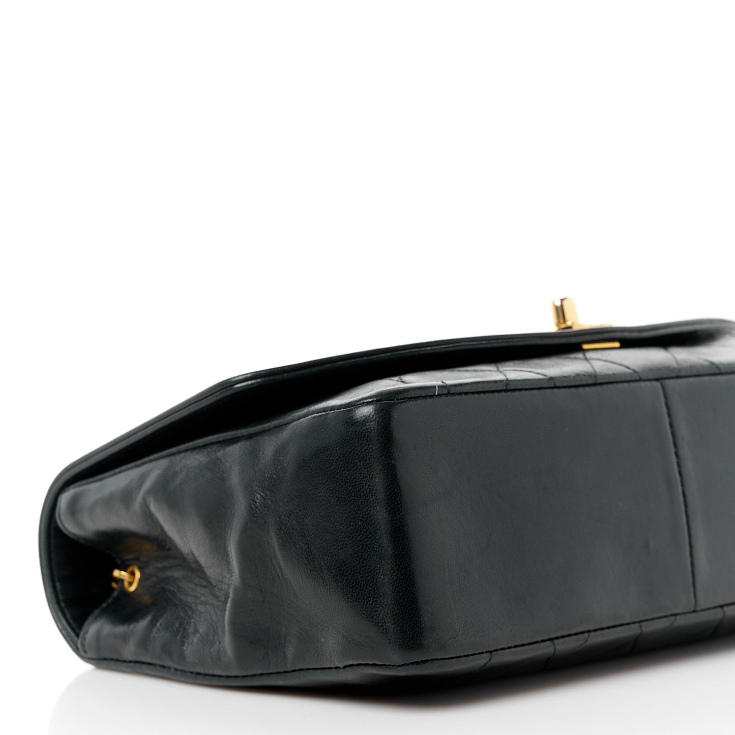 Lambskin Quilted Medium Single Flap Black