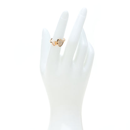 Chopard 18K Rose Gold Diamond Happy Hearts Ring 51 5.75 2 of 6