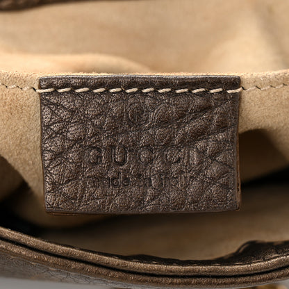 Gucci Pebbled Calfskin Small 1973 Chain Shoulder Bag Gold 6 of 12