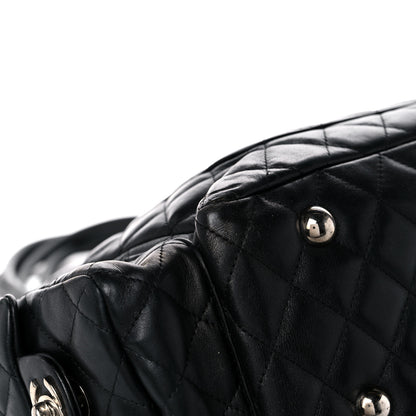 Chanel Calfskin Quilted Large Cambon Multipocket Reporter Black White 10 of 18