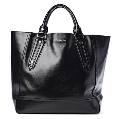 Burberry Patent Large Somerford Tote Black 1 of 12