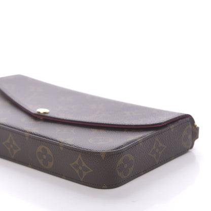 Louis Vuitton Monogram Pochette Felicie Chain Wallet Fuchsia 9 of 10