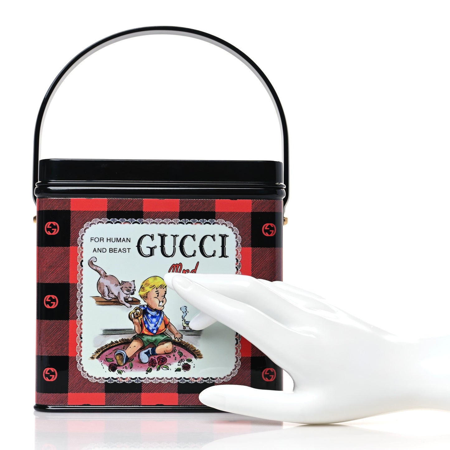Metal Enamel Mad Cookies Top Handle Bag Multicolor