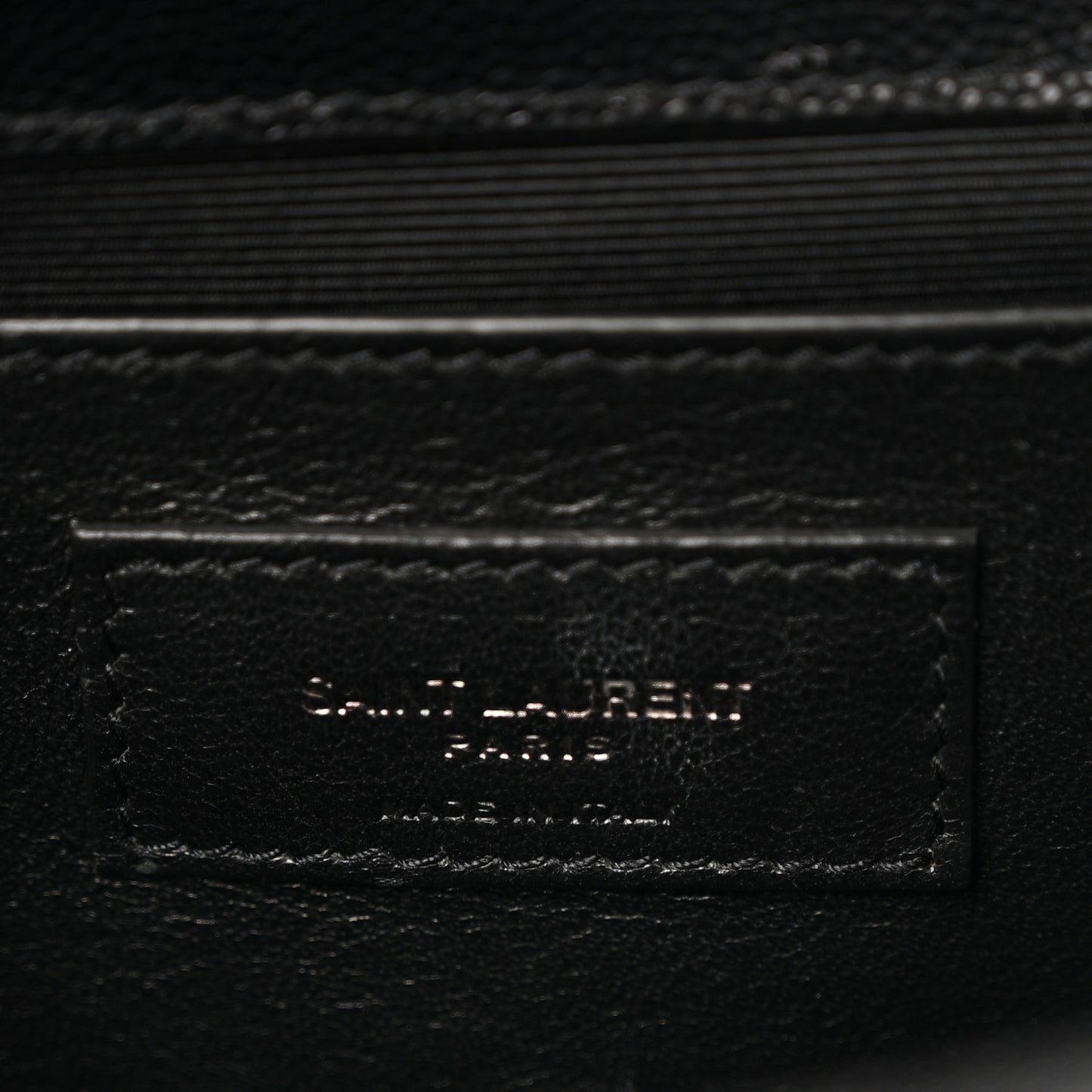 Grain De Poudre Textured Mixed Matelasse Triquilt Medium Monogram Monochrome Satchel Black