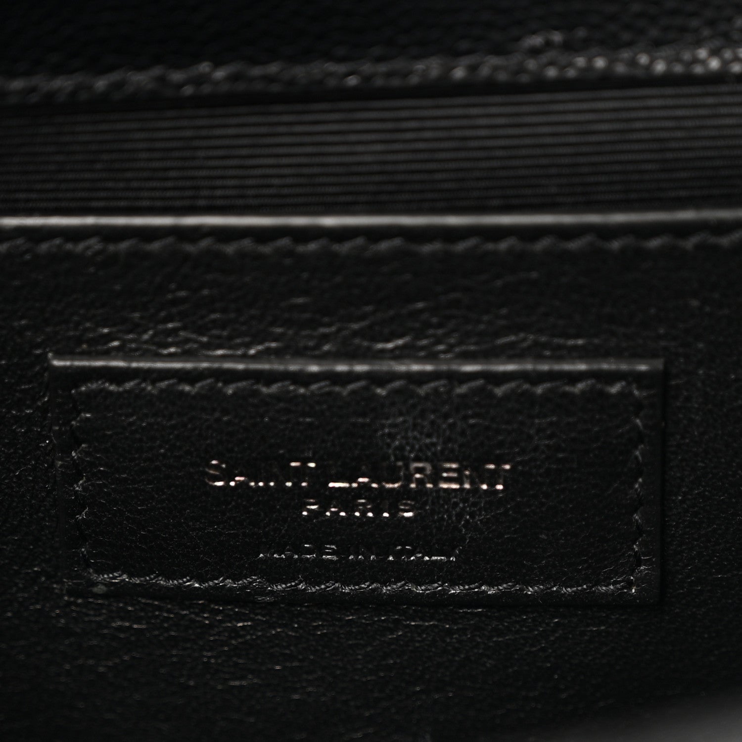 Saint Laurent Grain De Poudre Textured Mixed Matelasse Triquilt Medium Monogram Monochrome Satchel Black 6 of 15