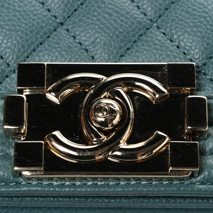 Chanel Caviar Quilted Small Boy Flap Light Blue 10 of 10