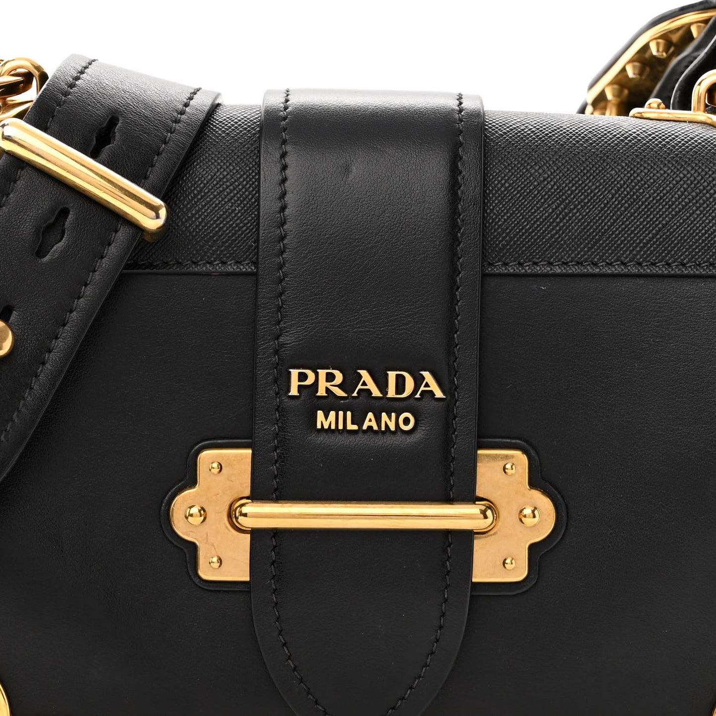 City Calf Saffiano Cahier Bag Black