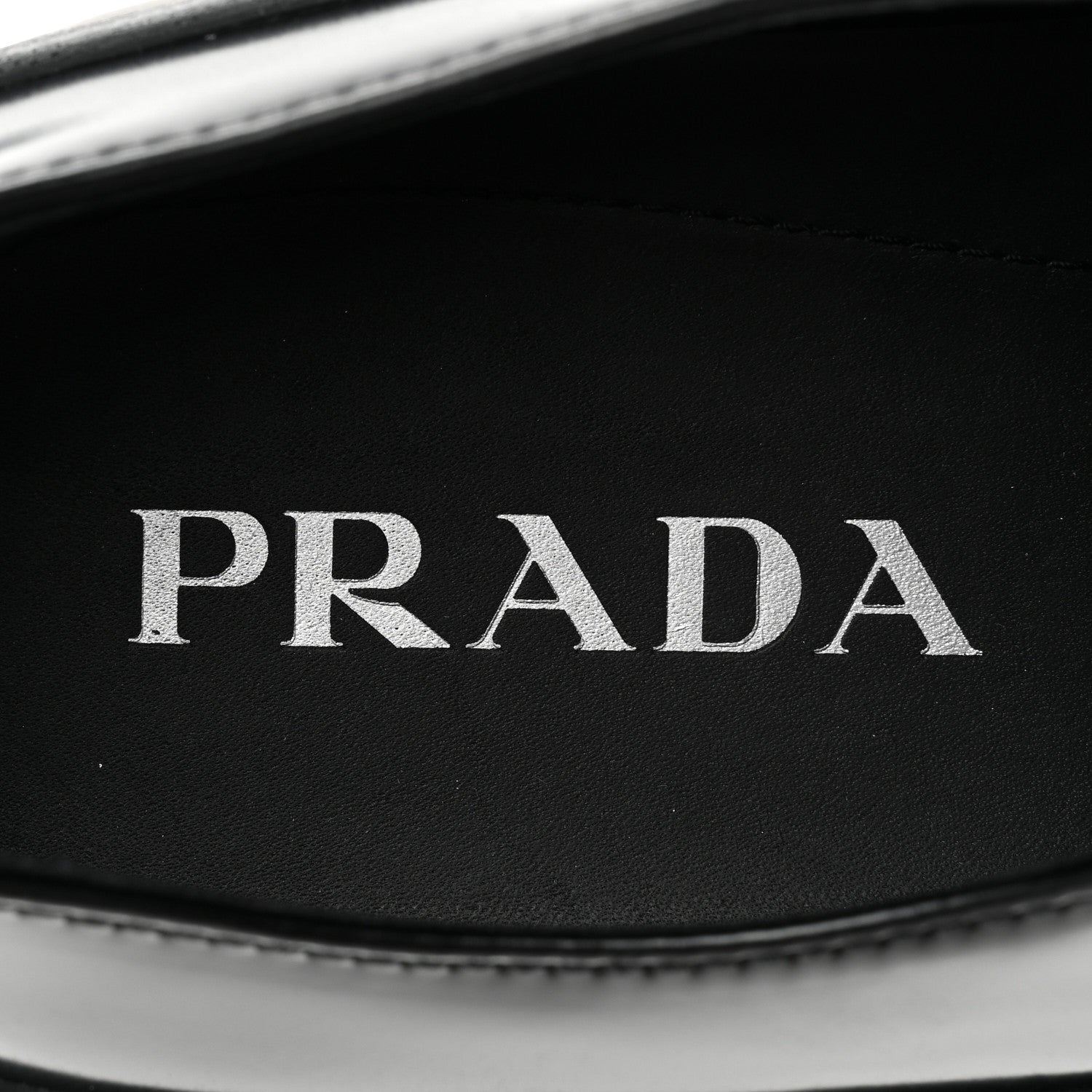 Prada Spazzolato Mens Lace Up 45mm Derby Loafers 8 Black 7 of 10