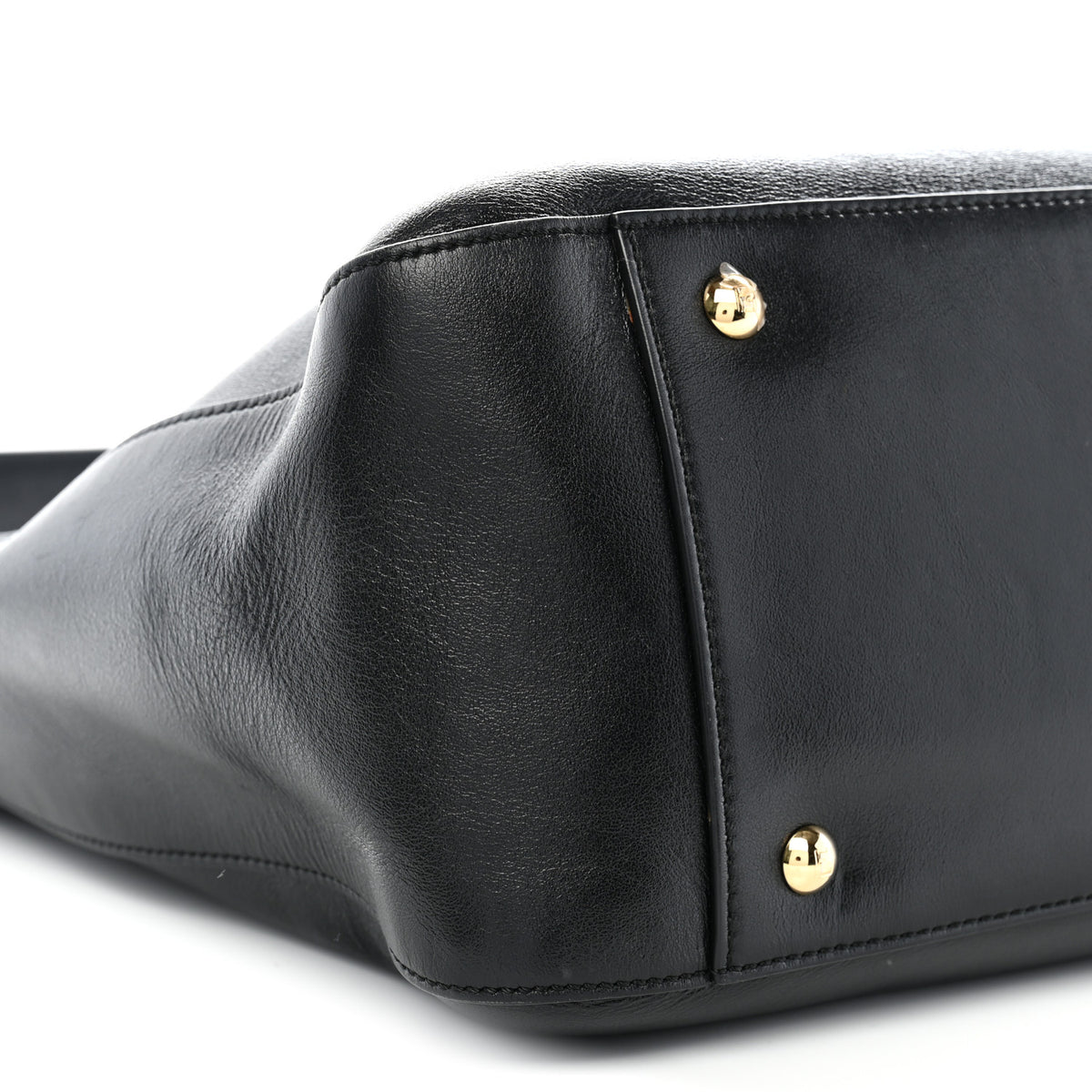 Fendi Vitello Glacier Medium FF Tote Black 8 of 10