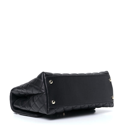 Chanel Caviar Quilted Small Coco Handle Flap Black 3 of 5