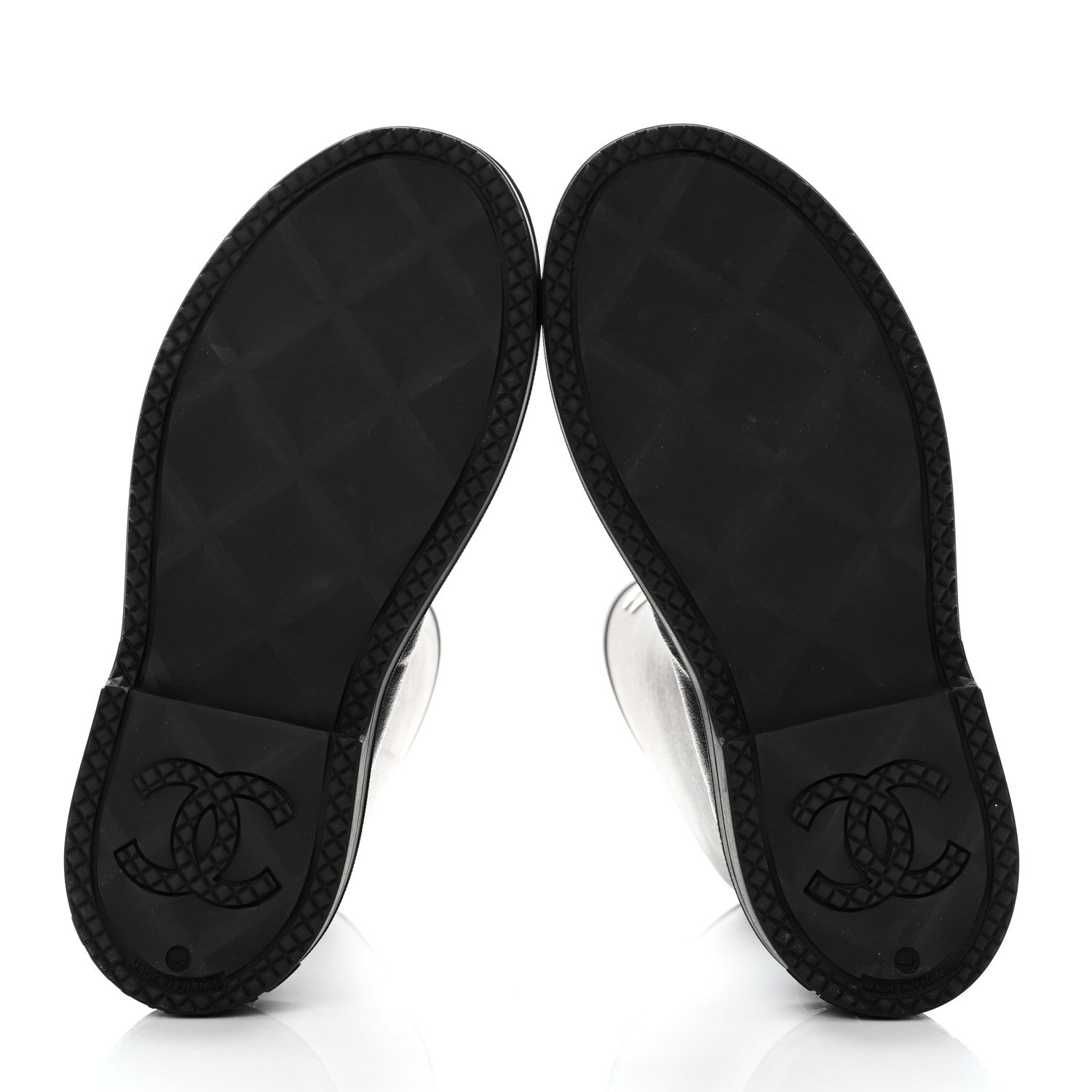 Chanel Caoutchouk CC High Boots 40 Black 5 of 8