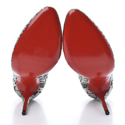 Christian Louboutin Suede Strass Eloise 100 Pumps 35.5 Black 5 of 8