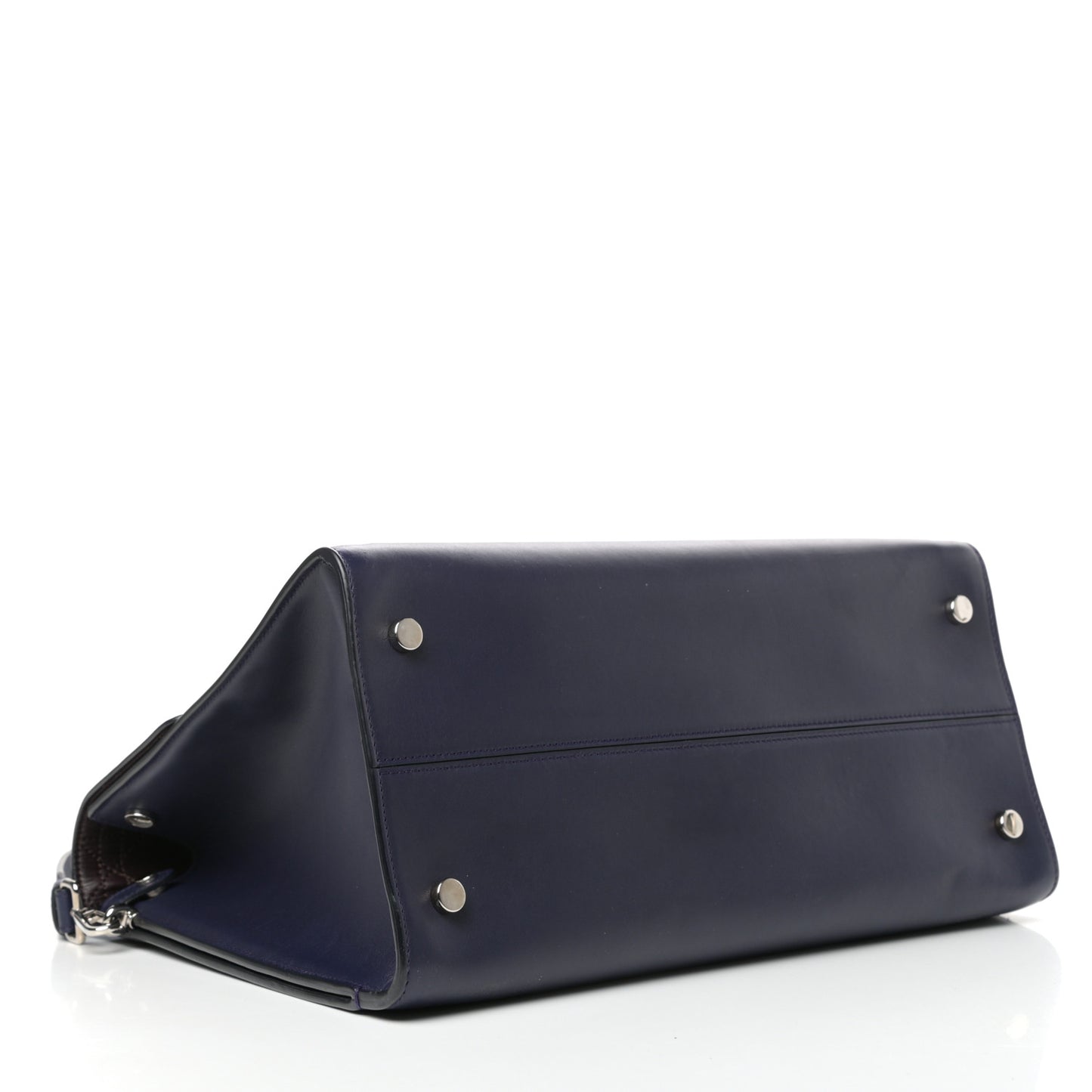 Calfskin Large Diorever Flap Navy