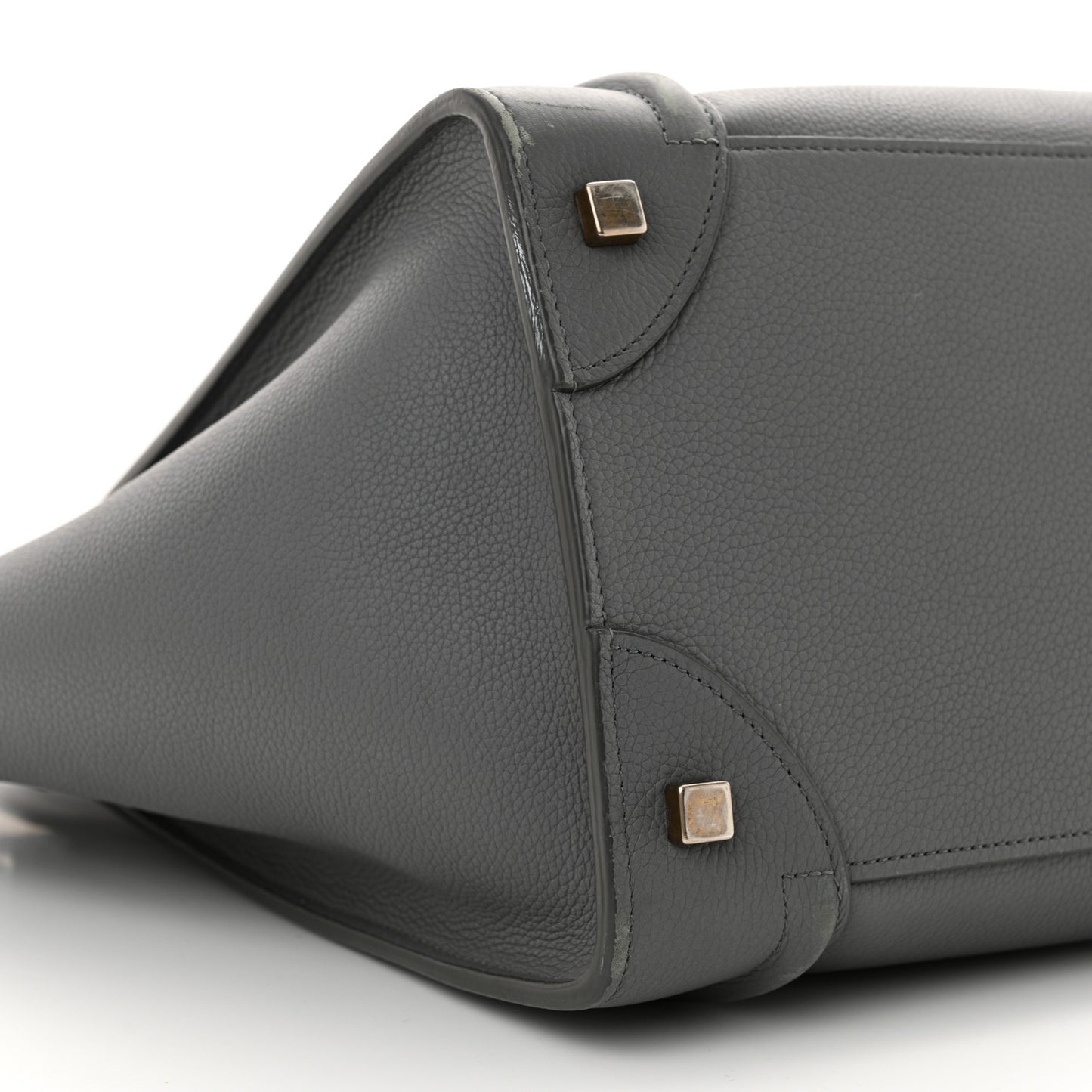 Drummed Calfskin Mini Luggage Kohl