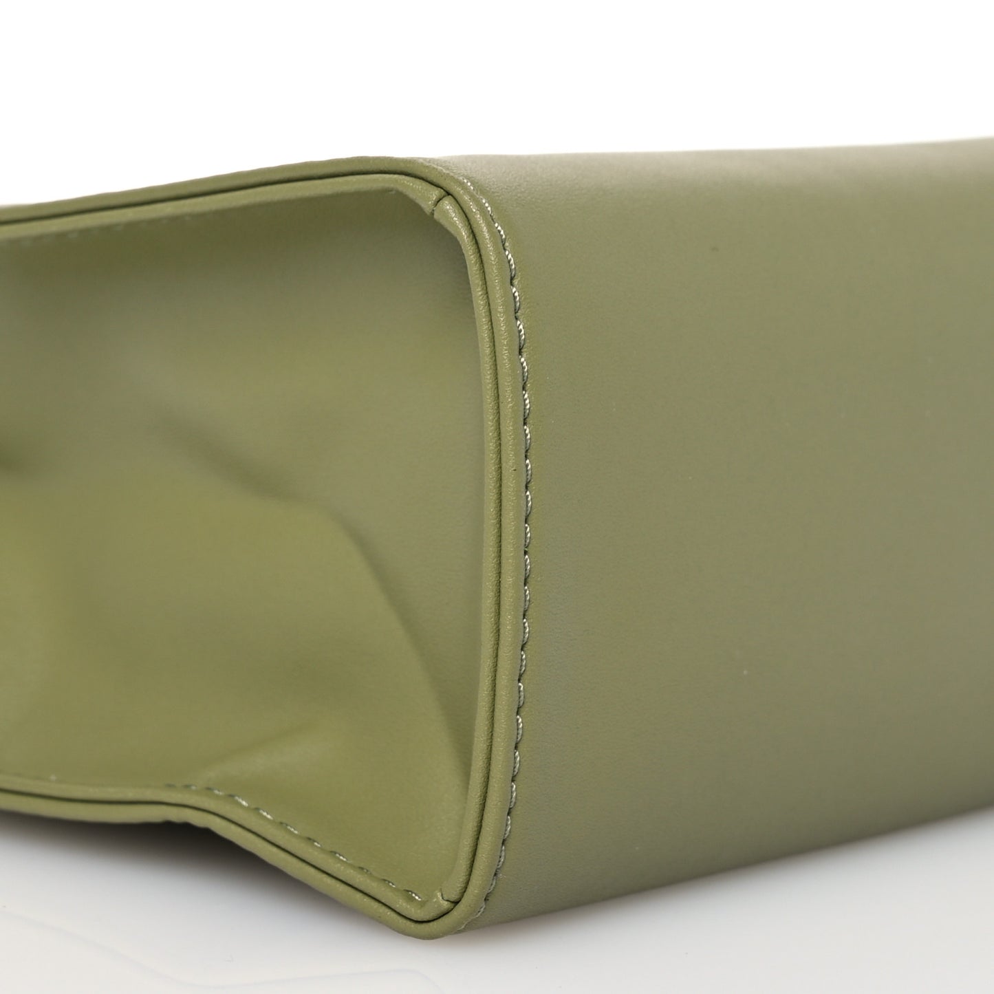 Vegan Leather Small Shopping Bag Drab