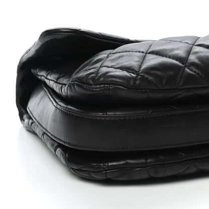 Chanel Lambskin Quilted Chanel 3 Maxi Flap Bag Black 7 of 10