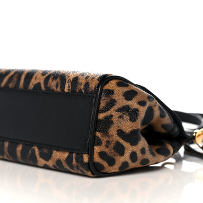 Dolce & Gabbana Dauphine Leopard Print Mini Miss Sicily Satchel Black 10 of 10