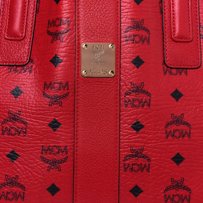MCM Visetos Medium Liz Reversible Shopper Tote Ruby Red 7 of 19