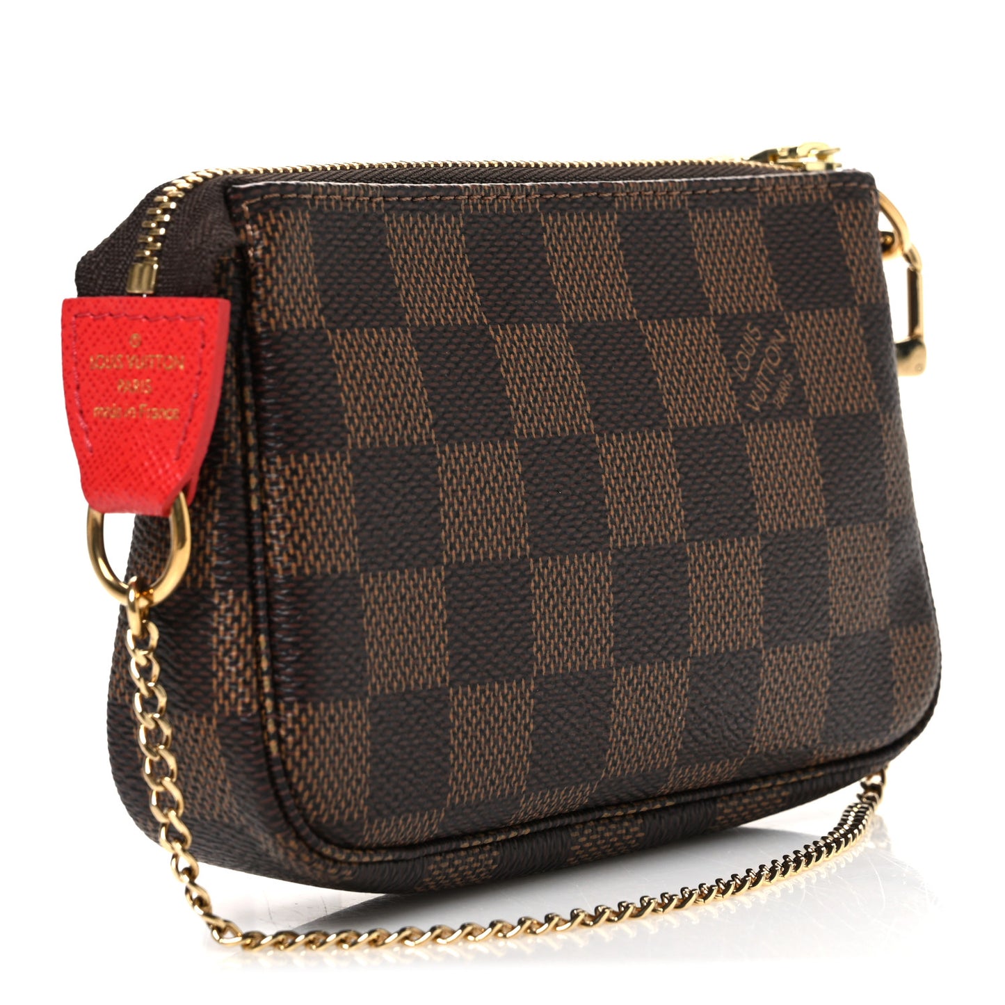 Damier Ebene 2019 Christmas Animation Mini Pochette Accessories Red