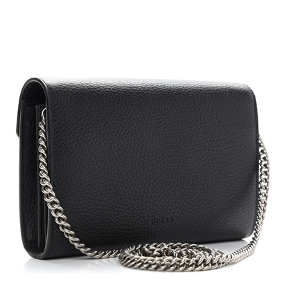 Saint Laurent GUCCI Calfskin Mini Dionysus Chain Wallet Black 3 of 11