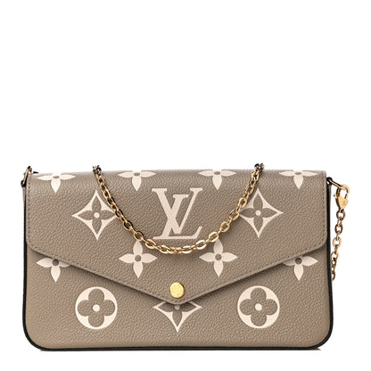 Louis Vuitton Empreinte Monogram Giant Felicie Pochette Tourterelle Creme 1 of 14