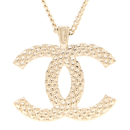 Chanel Baguette Crystal Logo CC Chain Necklace Gold 5 of 6