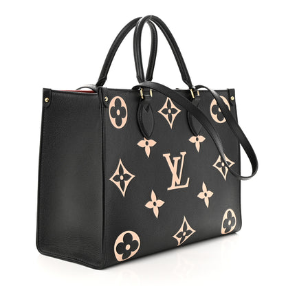 Louis Vuitton Empreinte Monogram Giant Onthego MM Black Beige 3 of 12