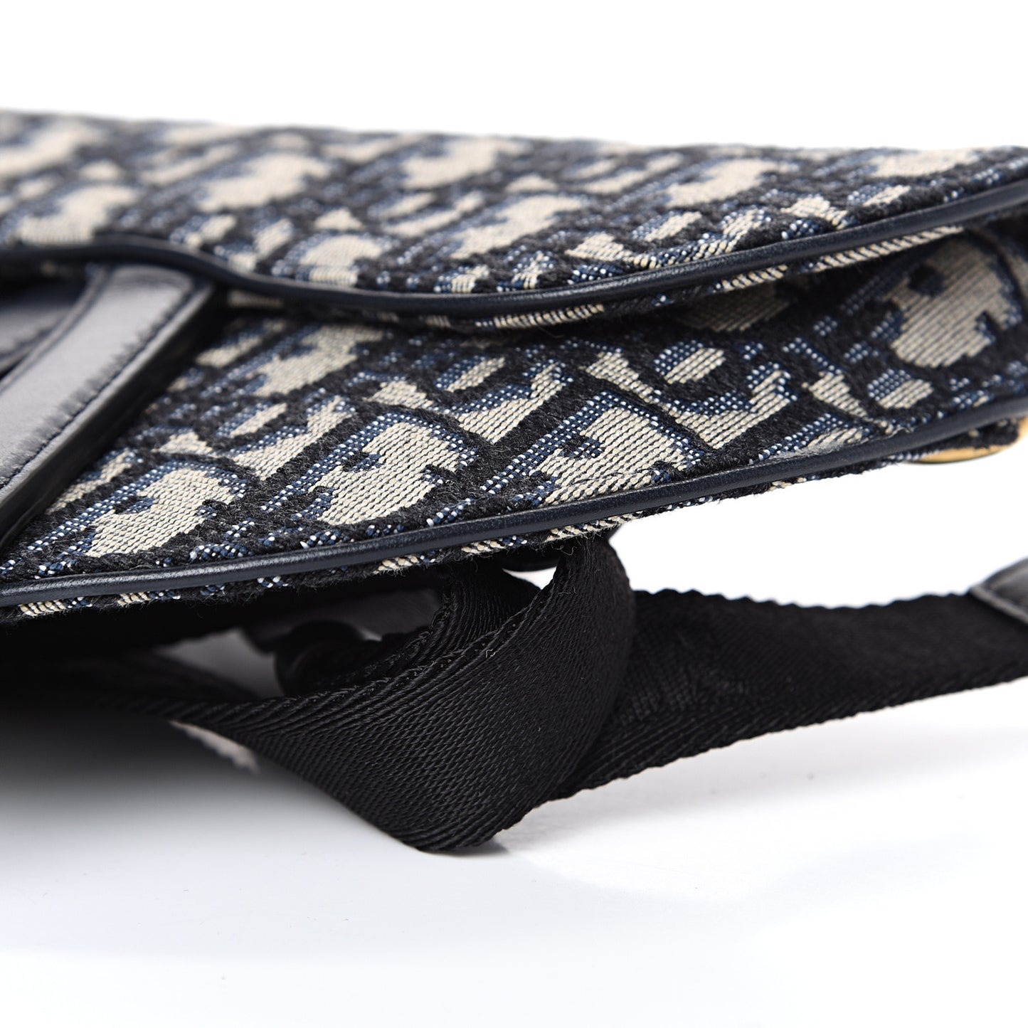 Oblique Saddle Belt Bag Blue