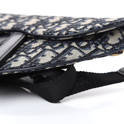 Christian Dior Oblique Saddle Belt Bag Blue 9 of 10