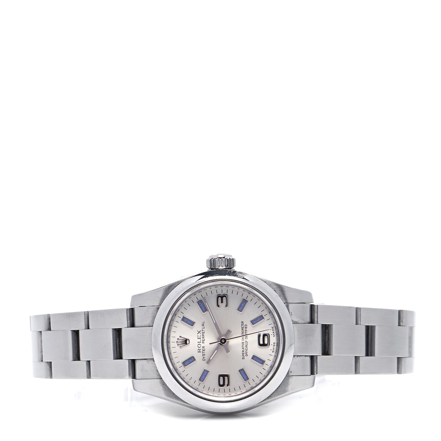 Stainless Steel 26mm Oyster Perpetual Watch Blue Index 176200