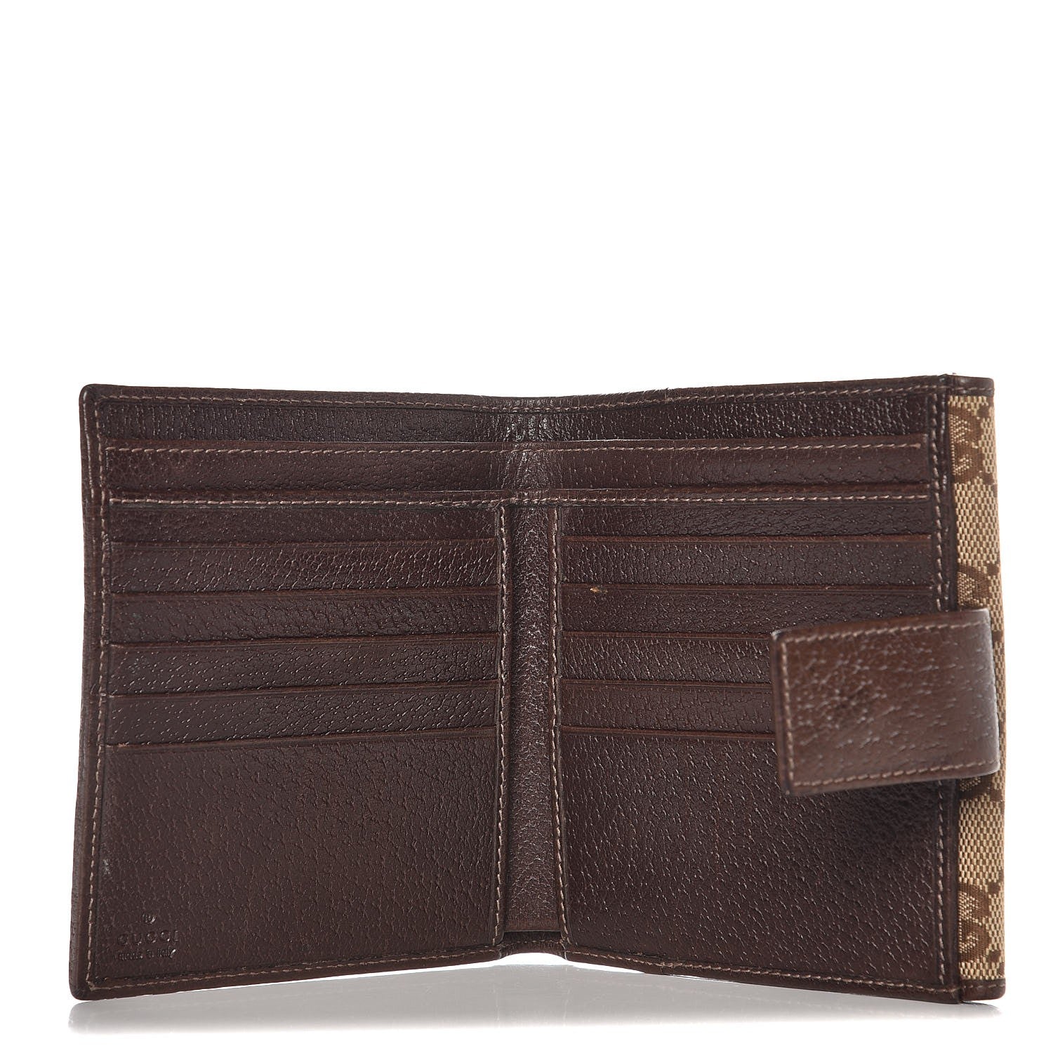 Gucci Monogram French Flap Wallet Dark Brown 5 of 7