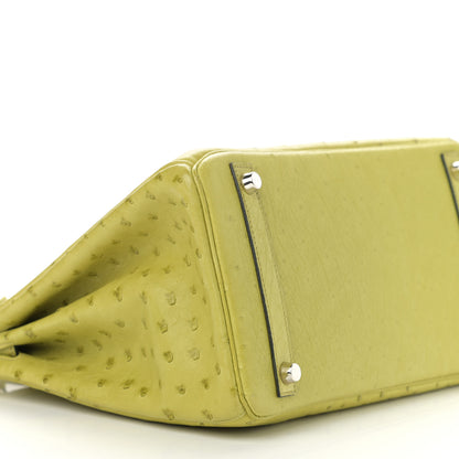 Hermes Ostrich Birkin 30 Vert Anis 9 of 12