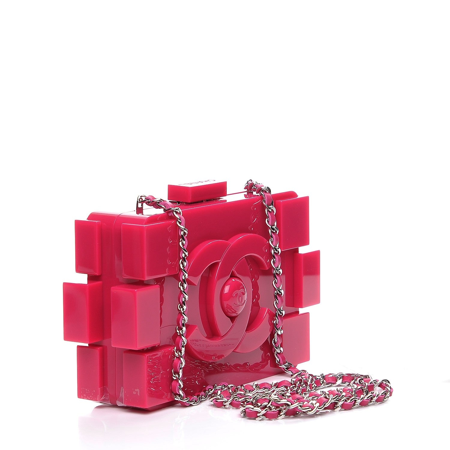 Chanel Plexiglass Boy Brick Lego Clutch Pink 3 of 8