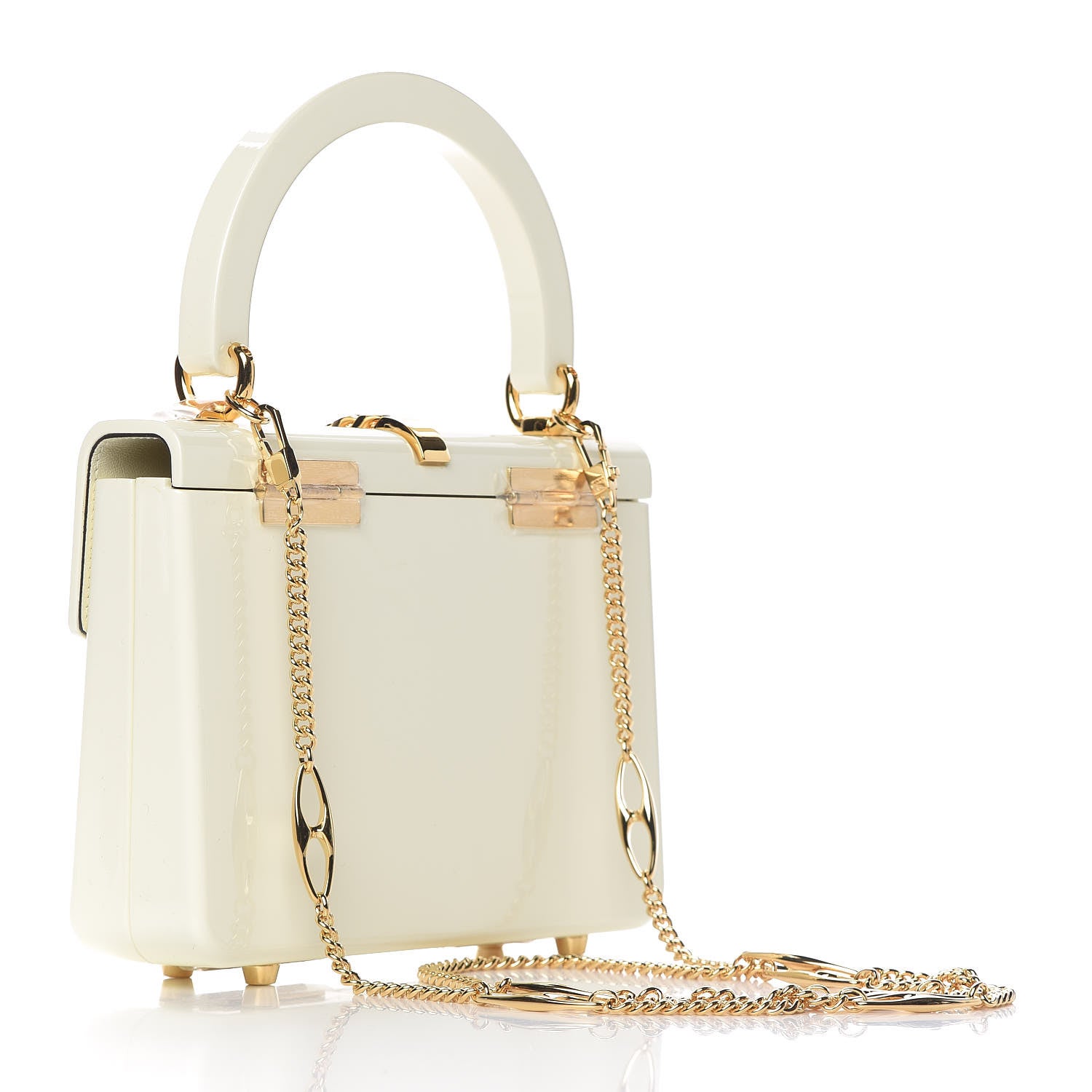 Gucci Plexiglass Mini Sylvie 1969 Top Handle Bag Ivory 3 of 11