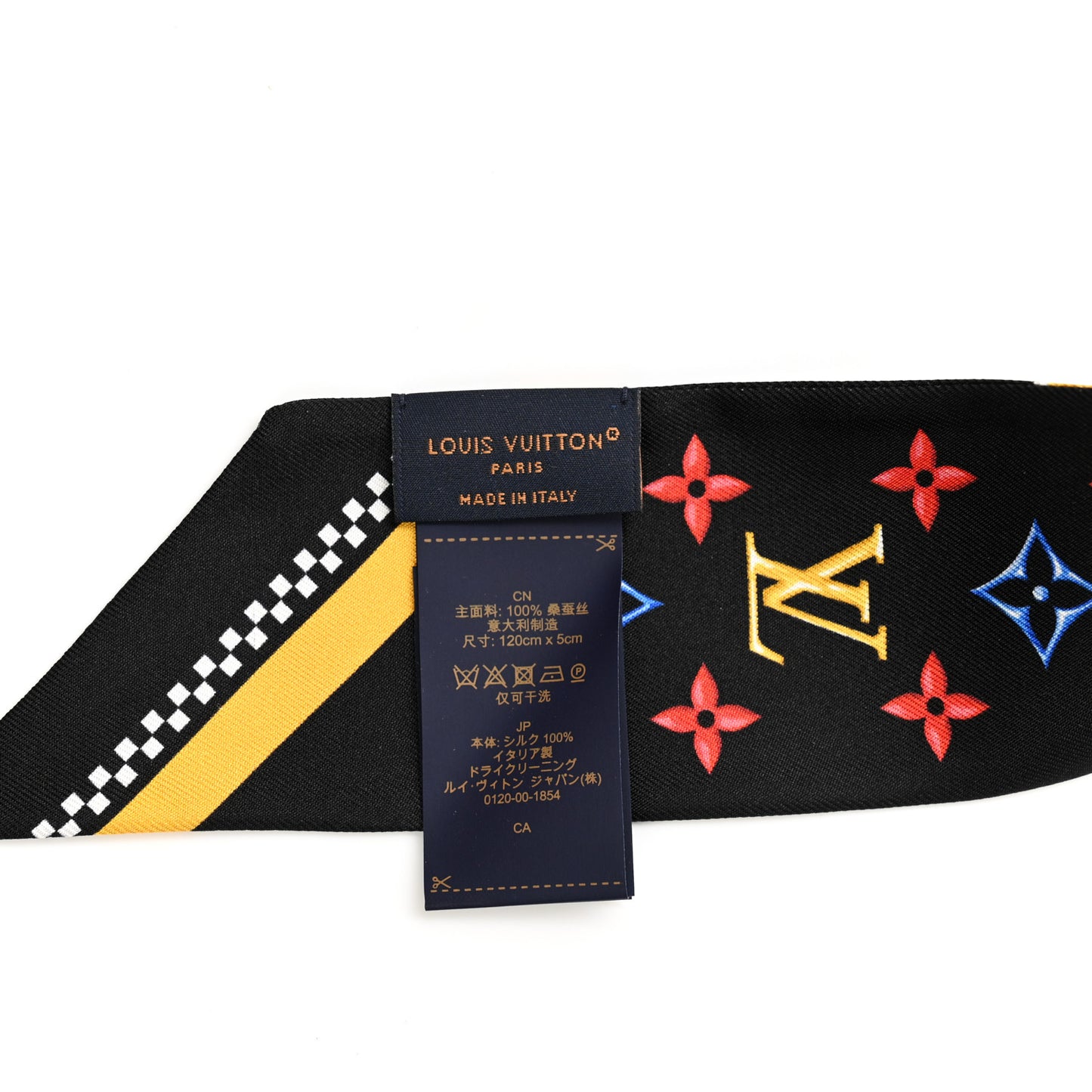 Silk Monogram 57th Street NYC Bandeau Black