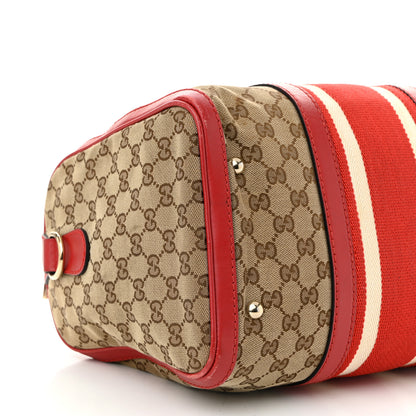 Gucci Monogram Vintage Web Medium Boston Red 9 of 14