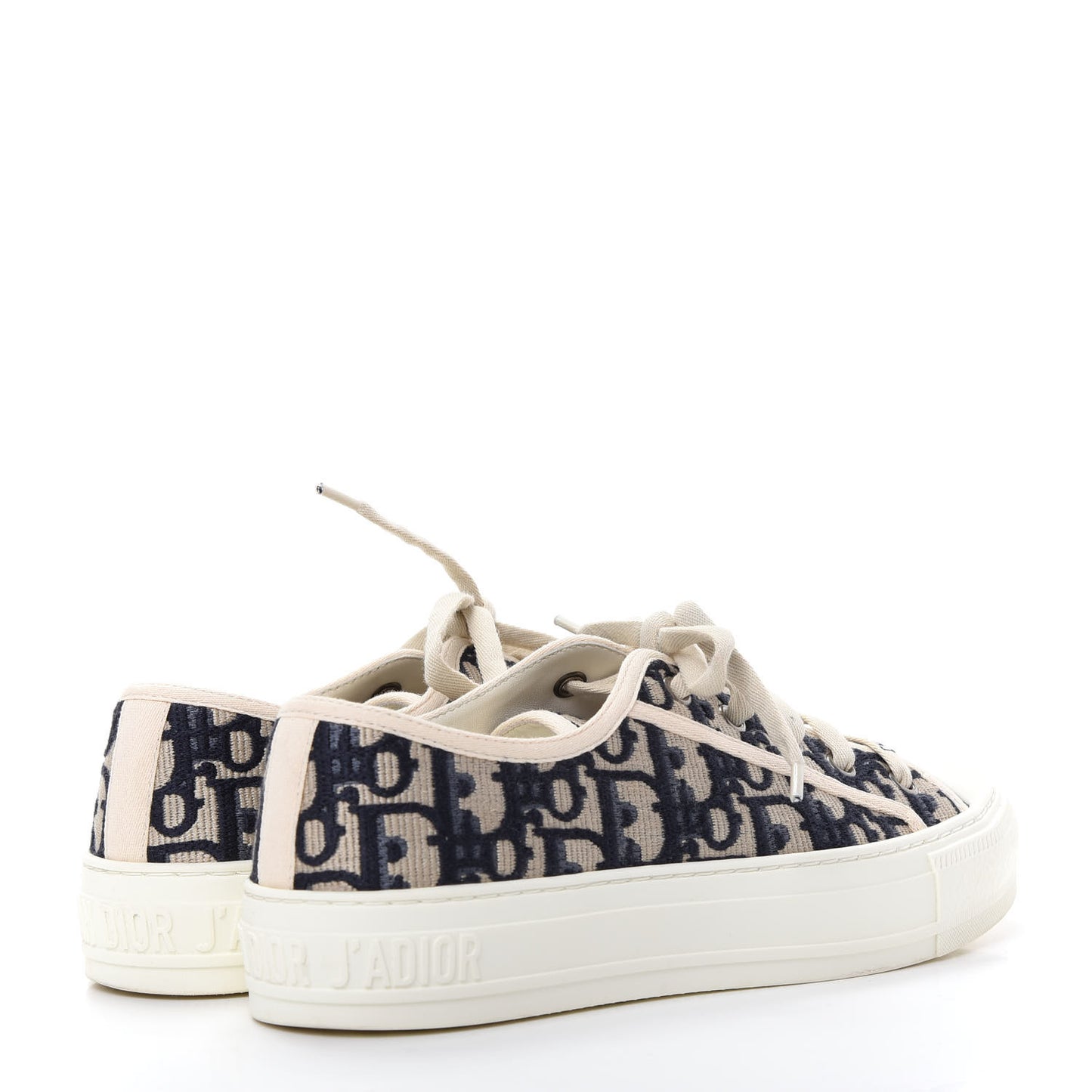 Canvas Oblique Walk'N'Dior Low Top Sneakers 36.5 Deep Blue