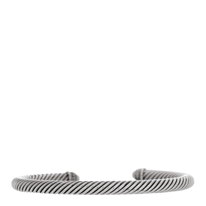 David Yurman Sterling Silver Diamond White Agate 5mm Cable Classics Bracelet 2 of 3