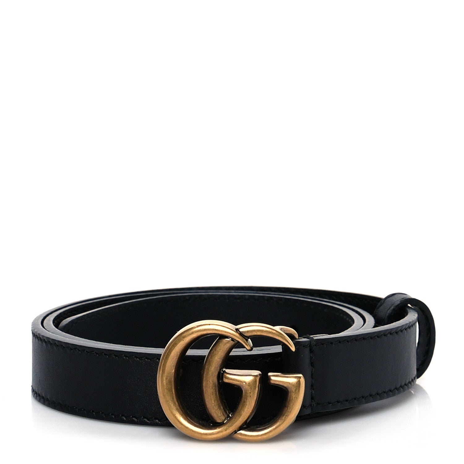 Gucci Calfskin Double G 20mm Belt 70 28 Black 1 of 6