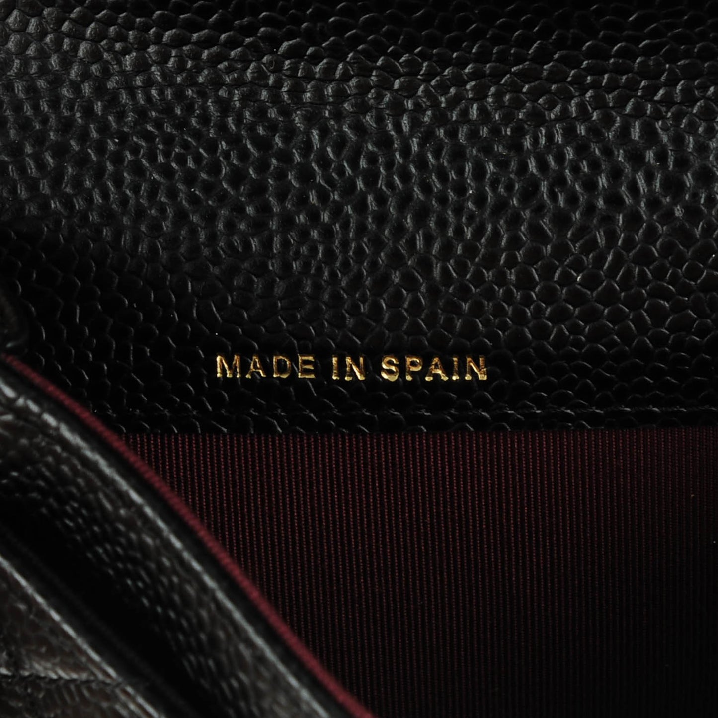 Caviar Quilted Flap Card Holder Black