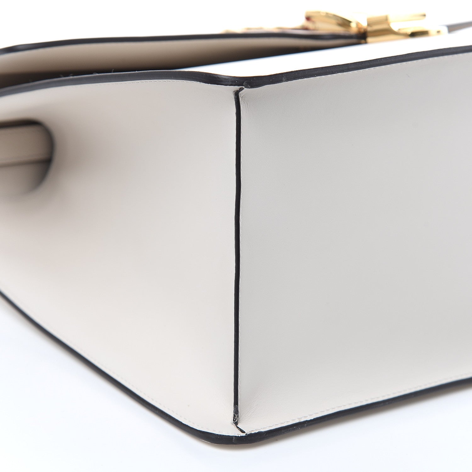 Gucci Calfskin Maxi Sylvie Top Handle Bag White 9 of 10