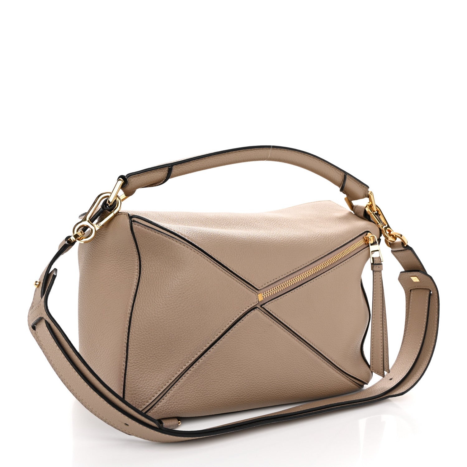 Loewe Grained Calfskin Medium Puzzle Bag Sand Mink 3 of 10
