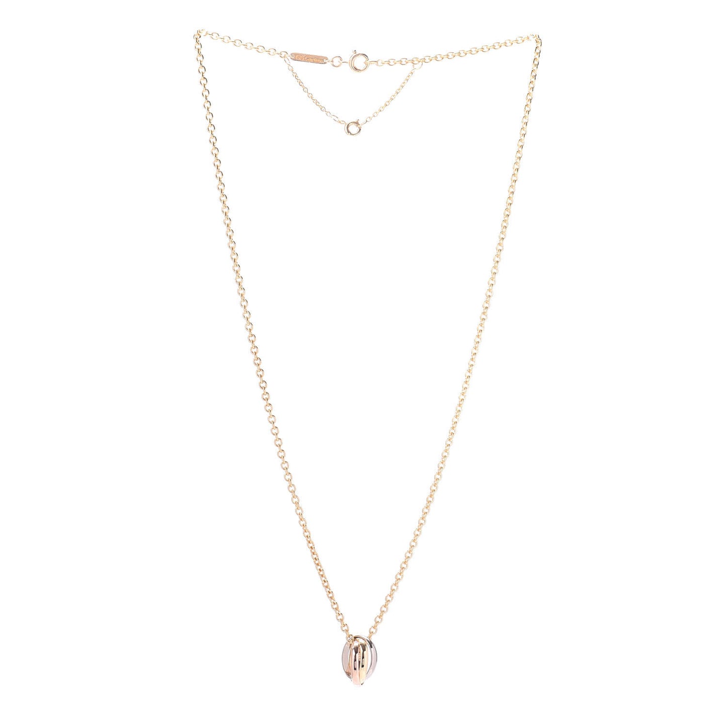 18K Pink Yellow White Gold Baby Trinity Pendant Necklace