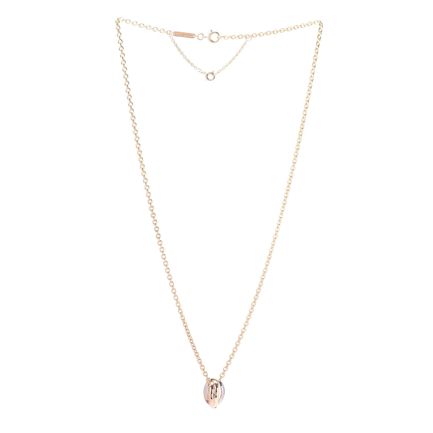 Cartier 18K Pink Yellow White Gold Baby Trinity Pendant Necklace 3 of 5