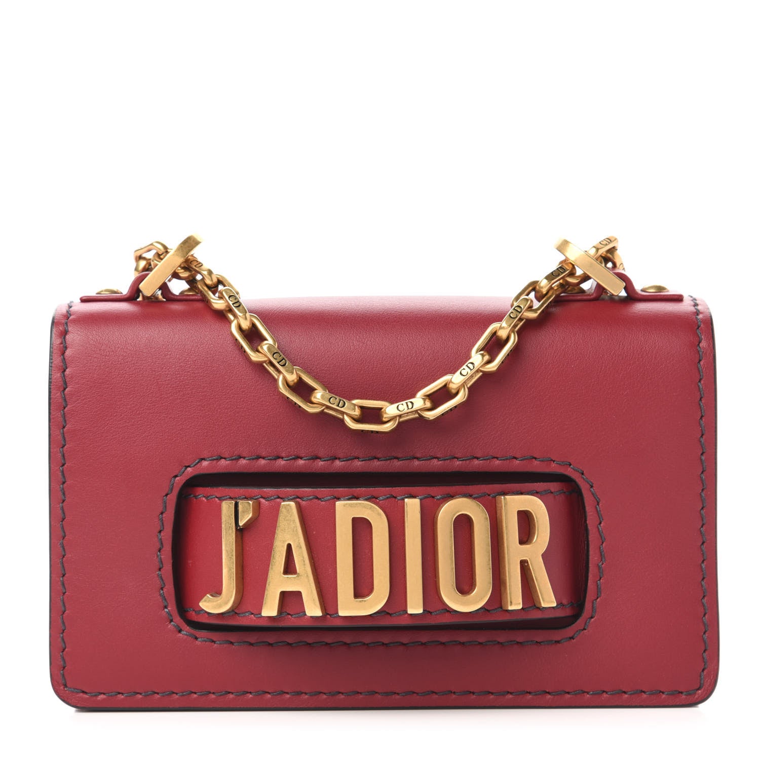 Christian Dior Calfskin Mini J'Adior Chain Flap Bag Red 1 of 10