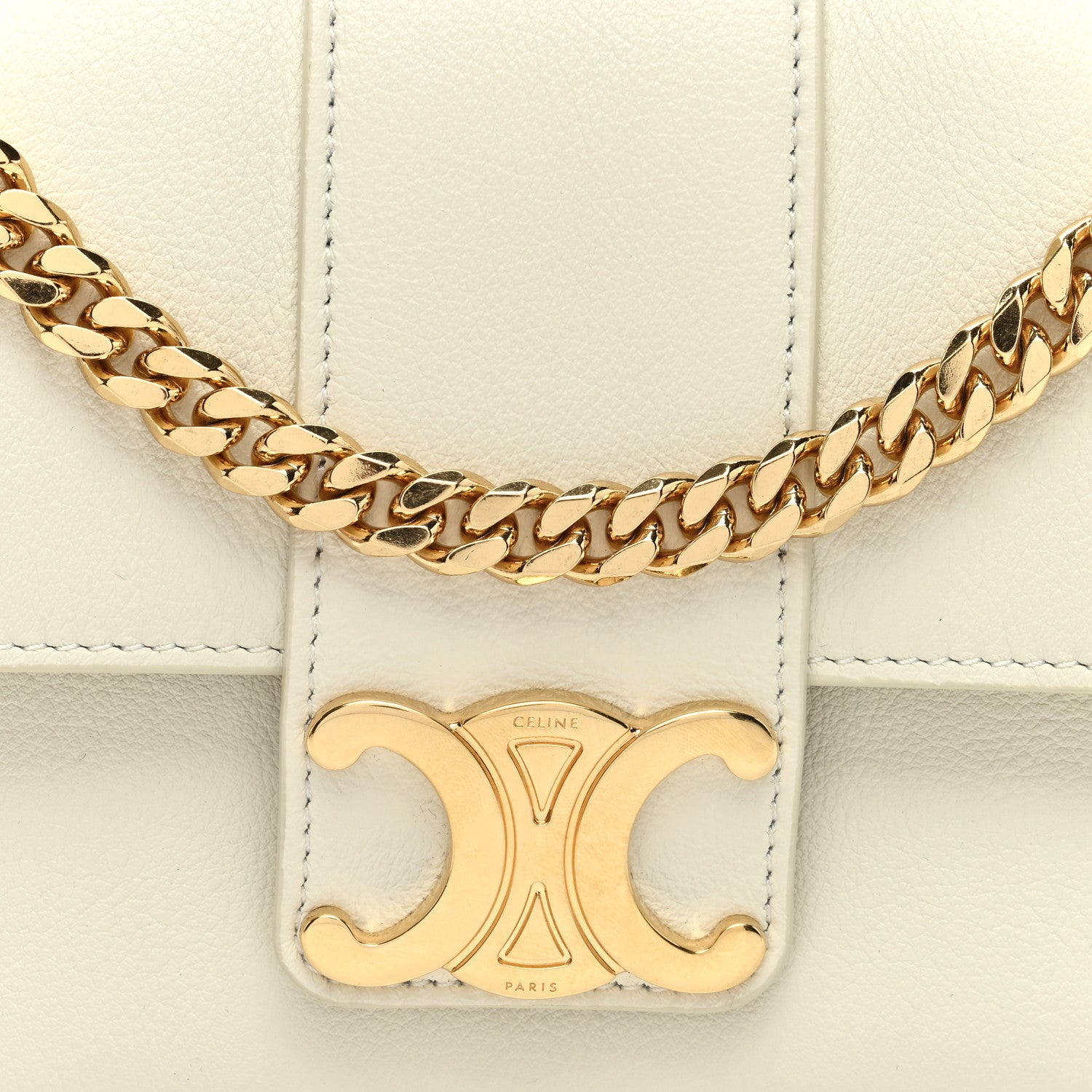 Celine Supple Calfskin Teen Victoire White 7 of 9